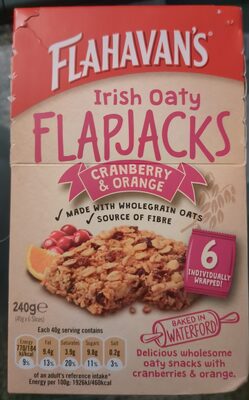 Irish oaty flapjacks cranberry & orange - Product