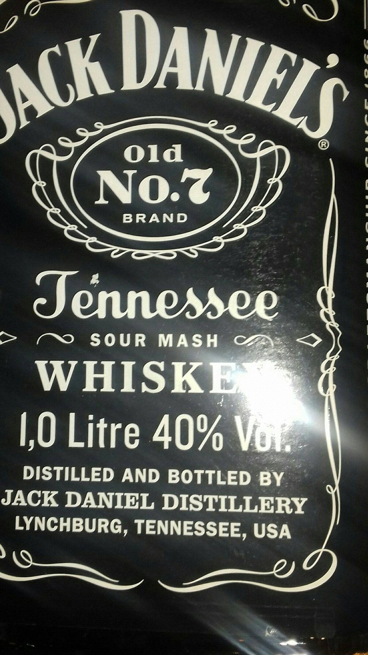 Whisky  40% Jack Daniel‘s Tennessee Whiskey - Ingredients - fr