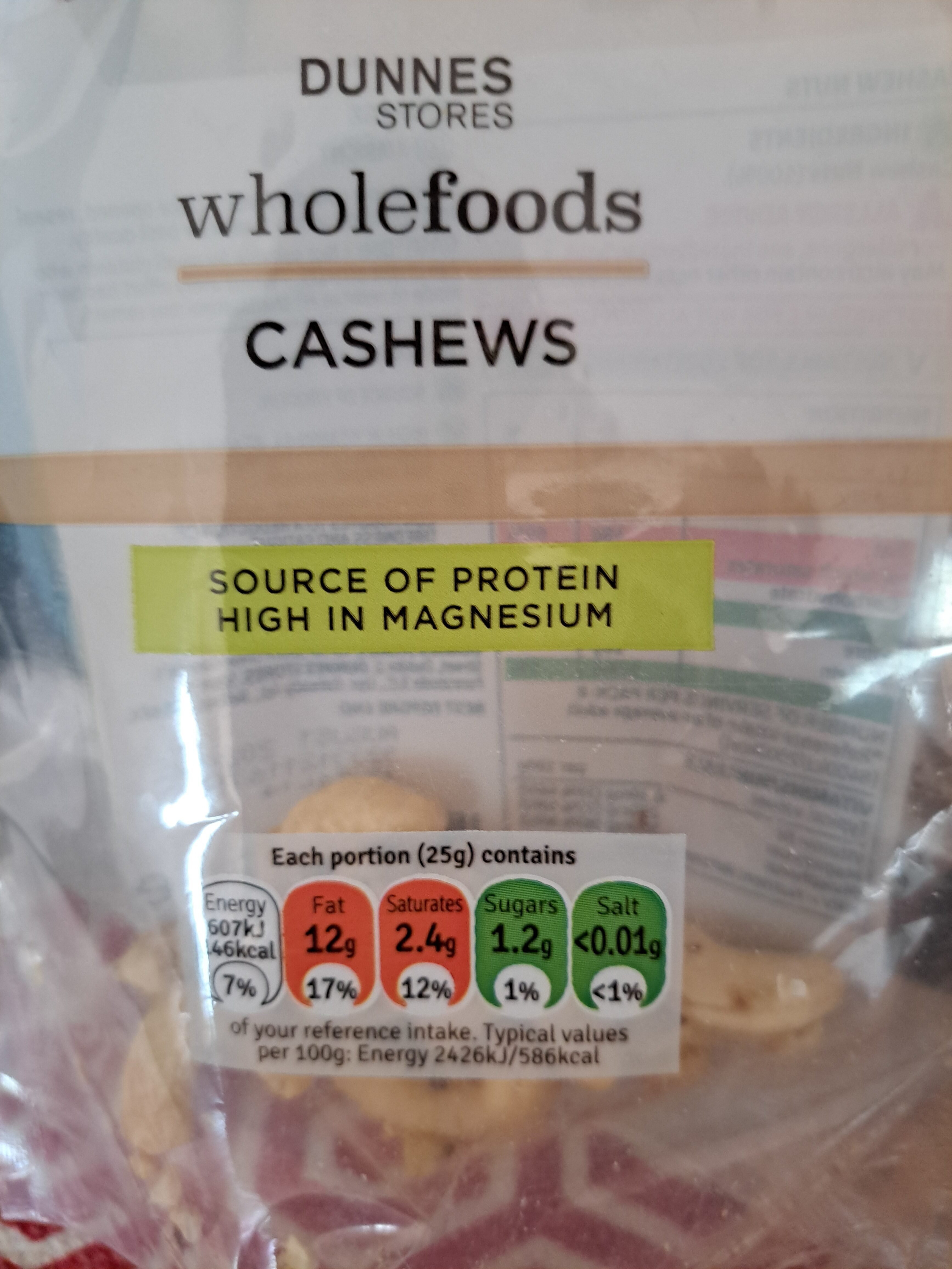 Dunnes Wholefoods Cashews - Product