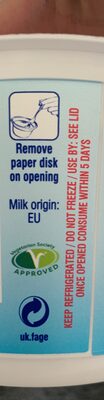 Greek Yogurt - Recycling instructions and/or packaging information