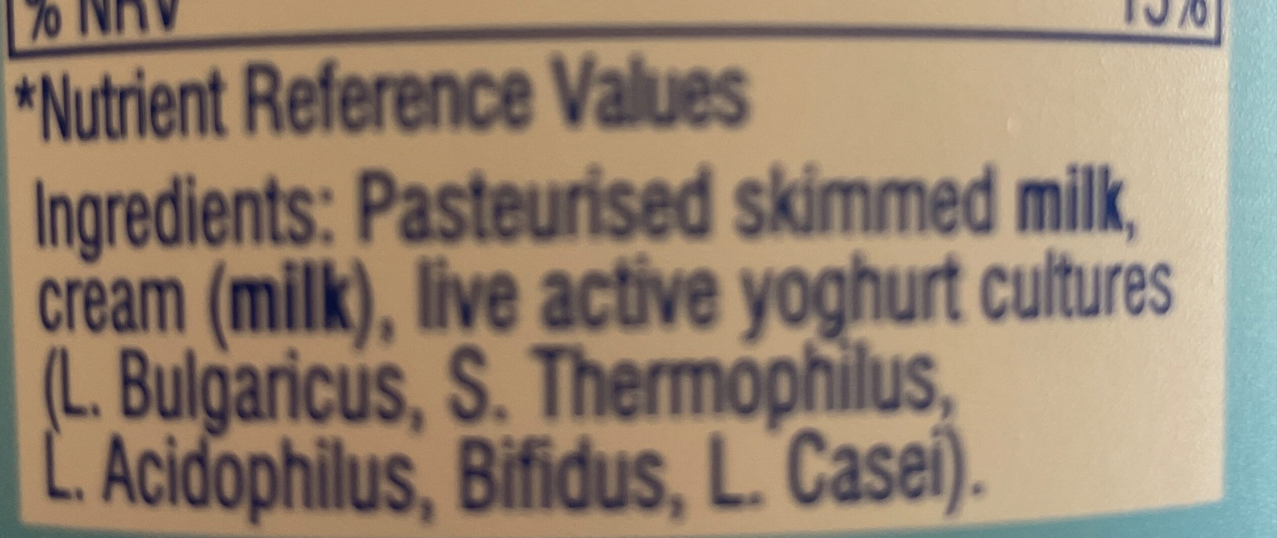 5% Greek Yoghurt - Ingredients - en