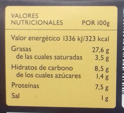 Hummus al Limón Auténtico Griego - Nutrition facts - es