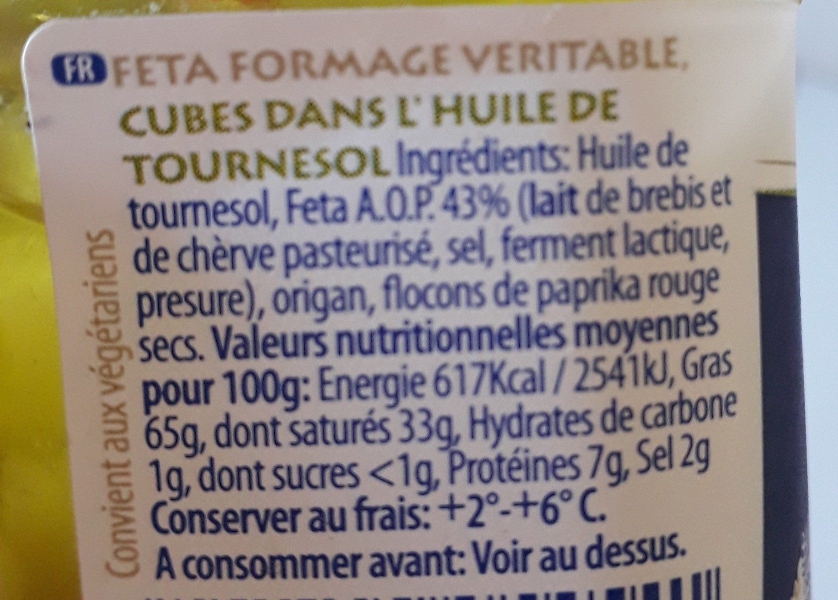 Feta - Ingrediënten - fr