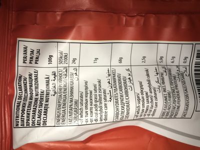 NACHO chips Texas BBQ - Ingredientes - fr