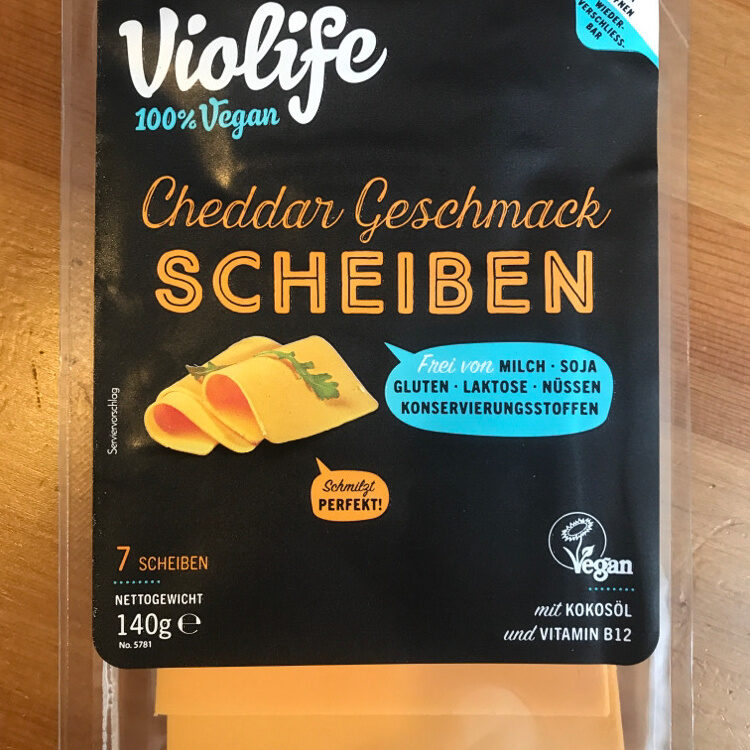 cheddar Geschmack Scheiben vegan - Produkt - de