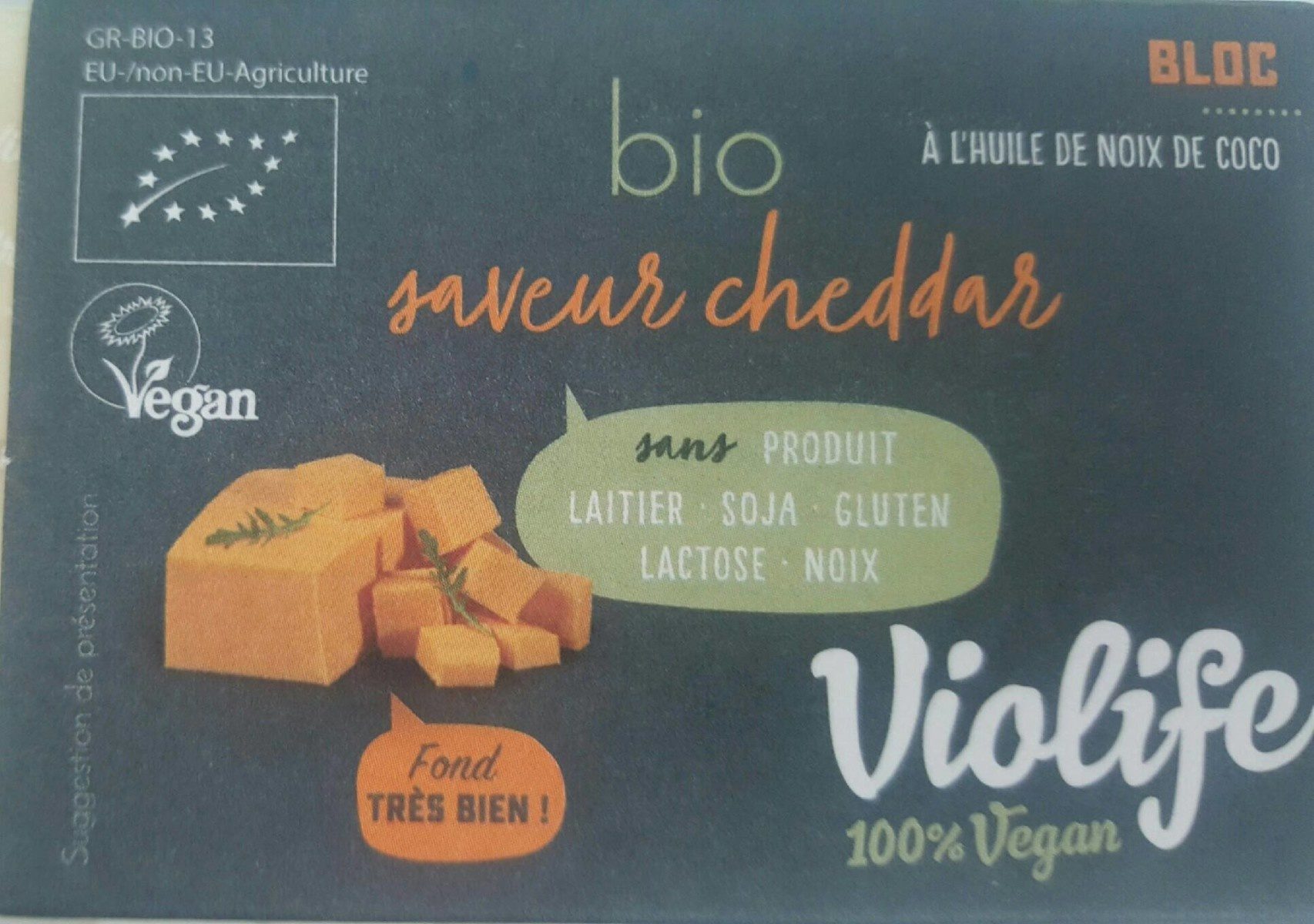 Bloc bio saveur cheddar - Producte - fr