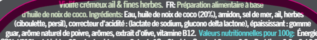 Crémeux Ail & Fines Herbes à tartiner - Ingrédients