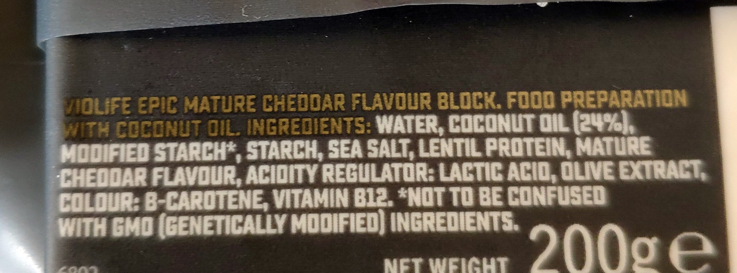 Epic Mature cheddar flavour - المكونات - en