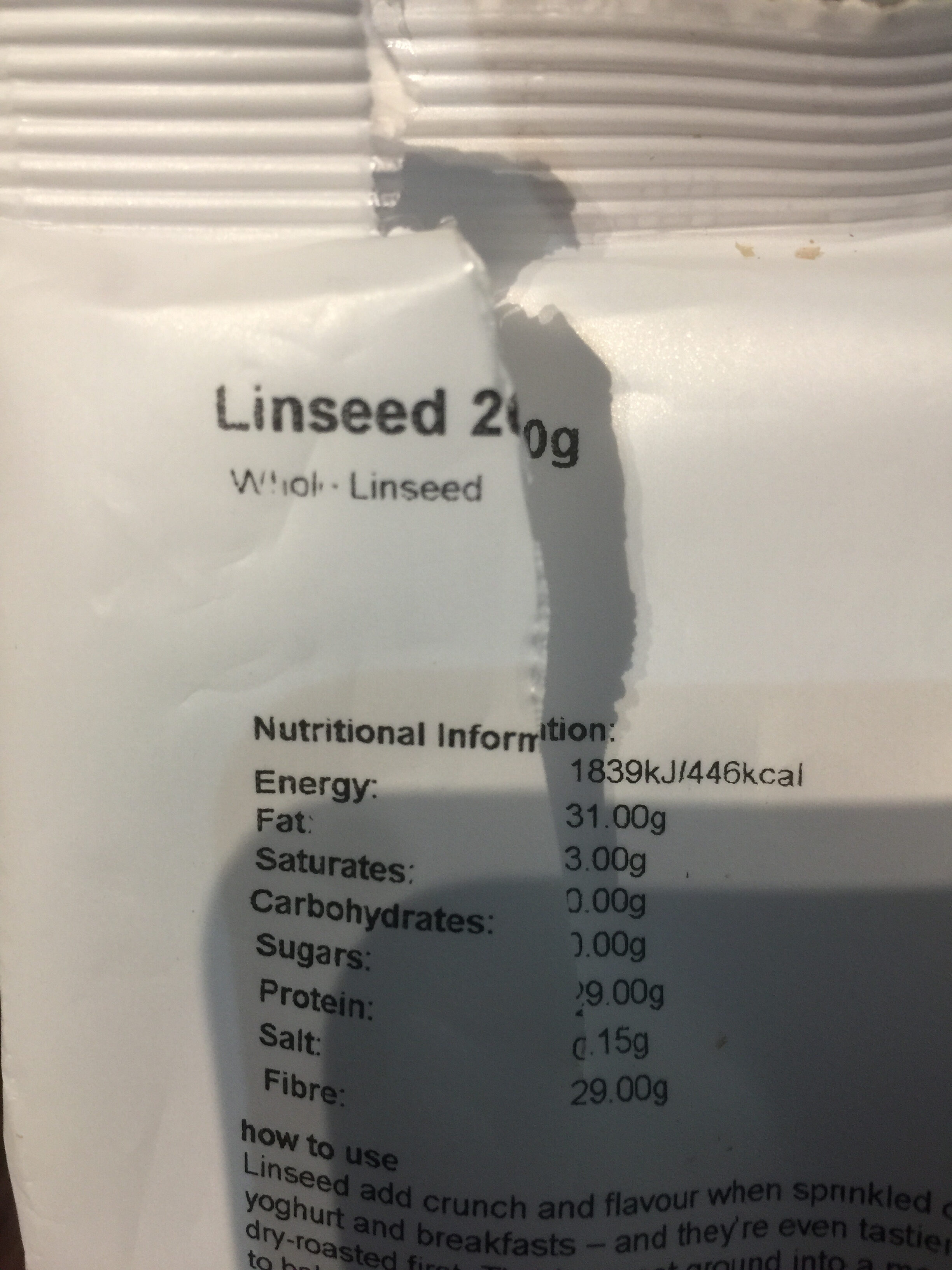 Linseed - Ingredients