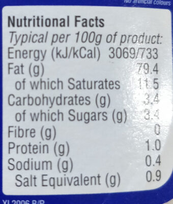 mayonnaise - Informació nutricional - en