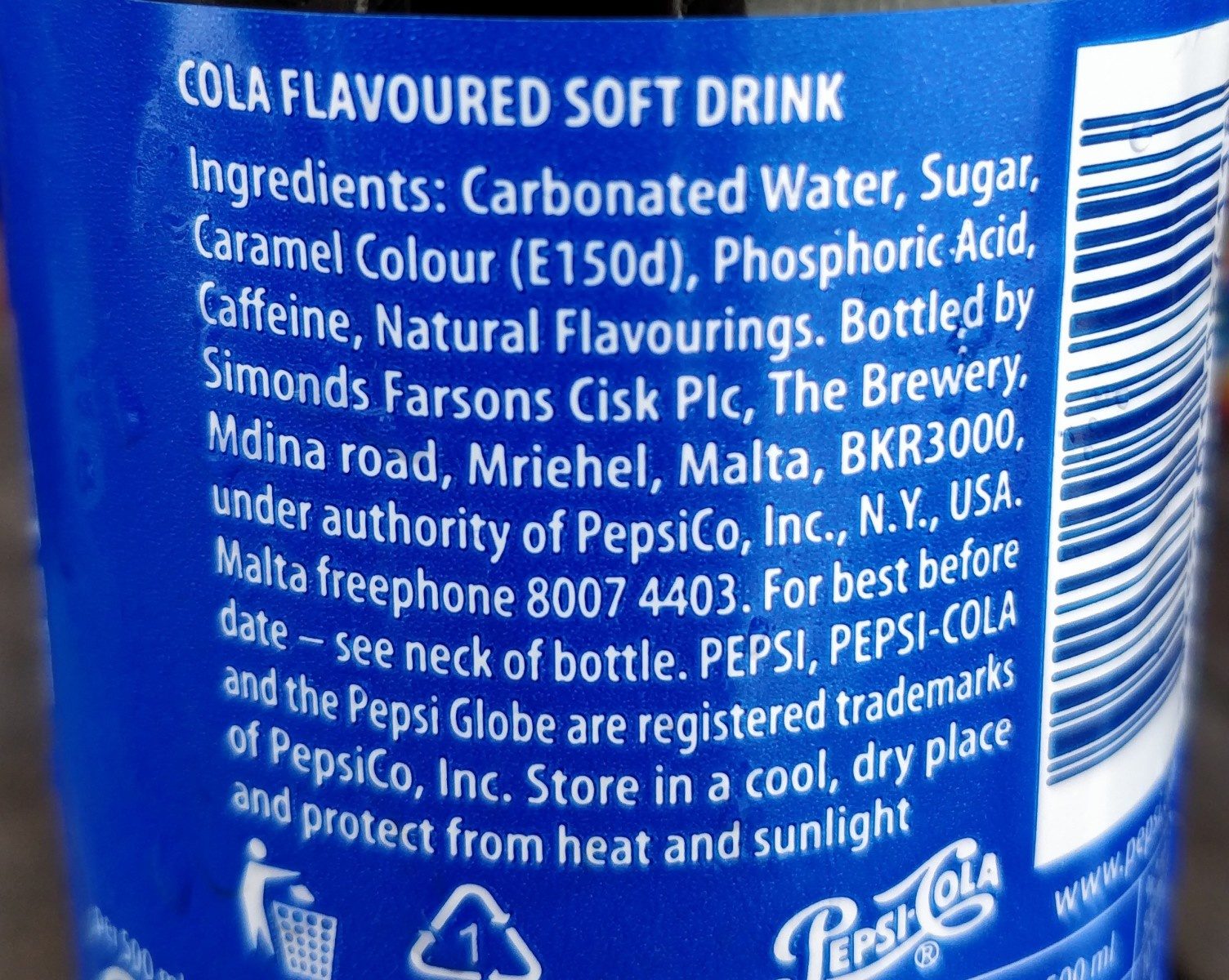 Pepsi - Ingrediënten - en