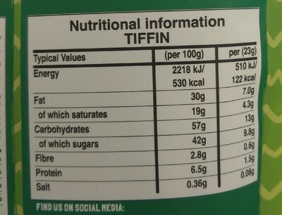 Biscuit cake belgian choc - Nutrition facts