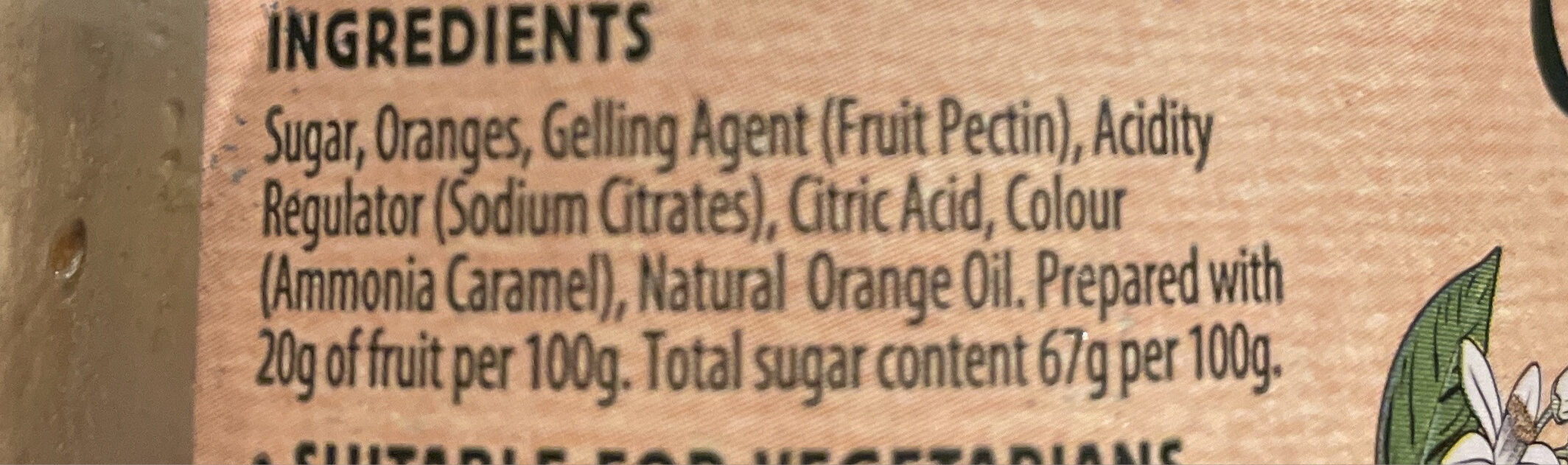 Orange marmalade - Ingredients