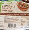 4 slices gluten free rustic brown bread - Produit