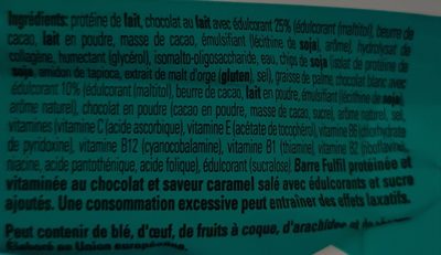 Chocolate Salted Caramel Flavour Vitamin & Protein Bar - Ingredients - fr