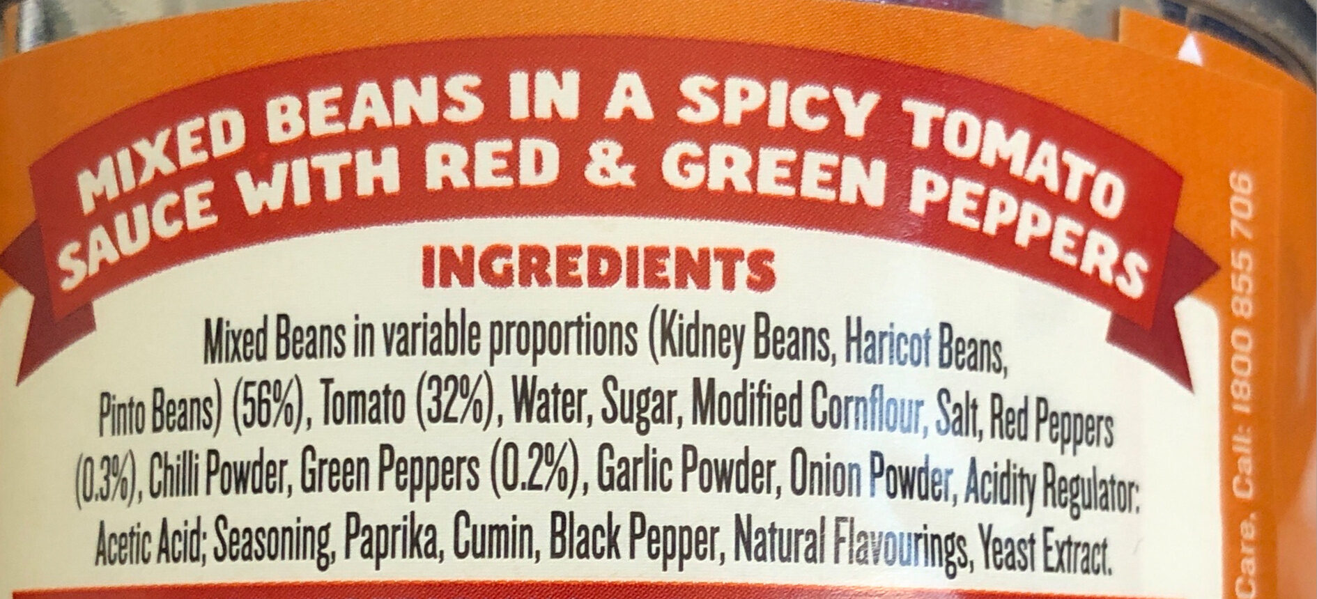 Taco mixed beans - Ingredients
