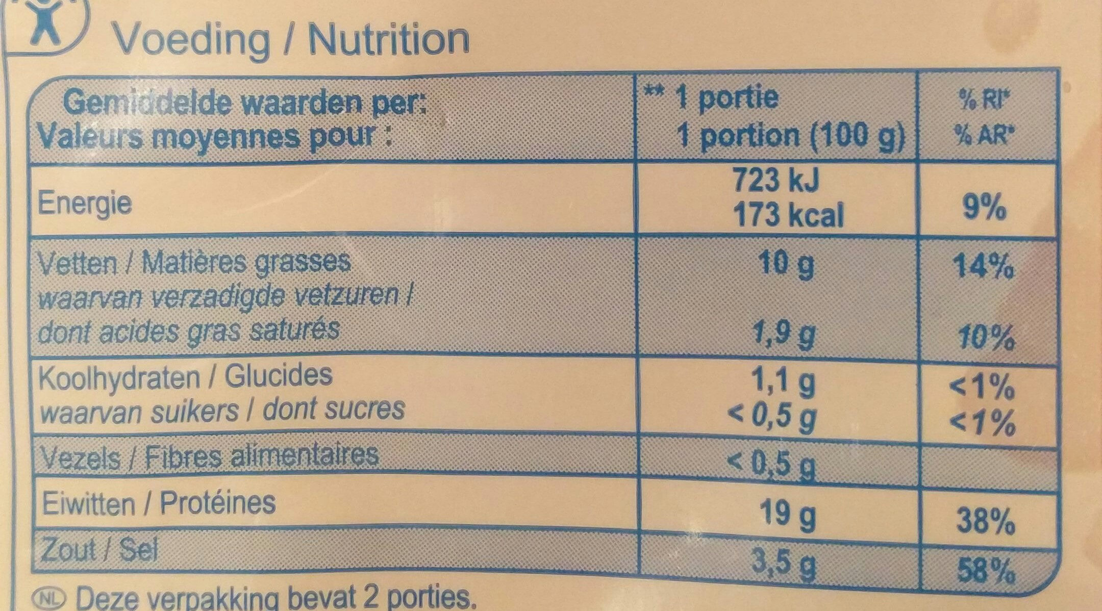 Saumon - Voedingswaarden - fr