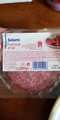 Salami à l'ail - Tableau nutritionnel
