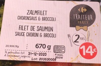 Filet de saumon sauce choron & broccoli - Product - fr
