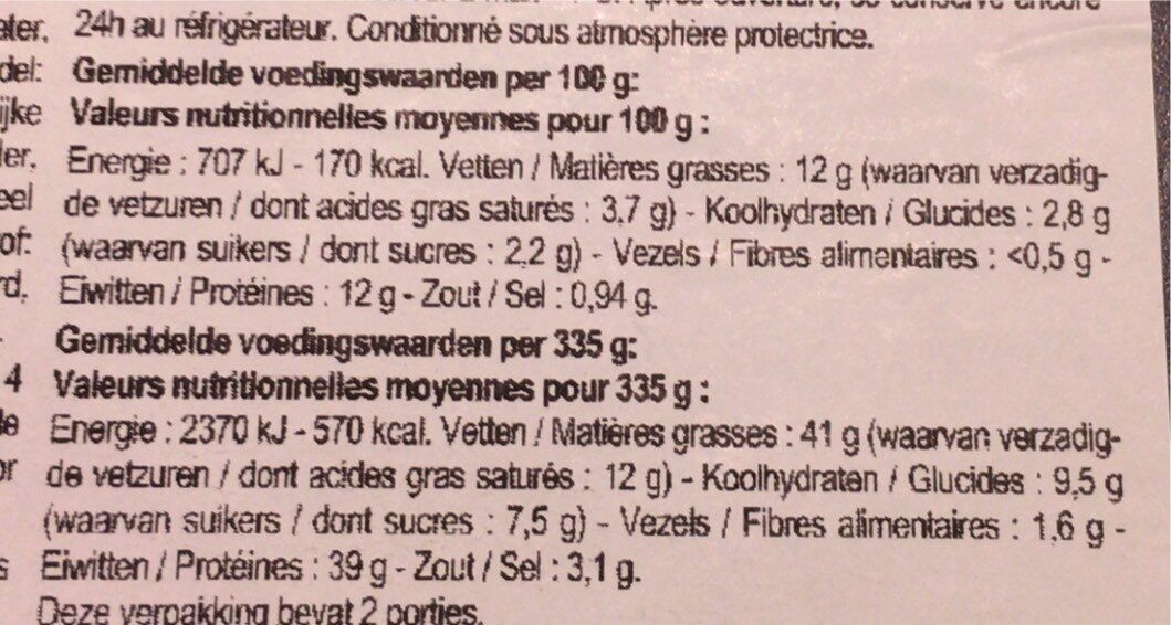 Filet de saumon sauce choron & broccoli - Voedingswaarden - fr