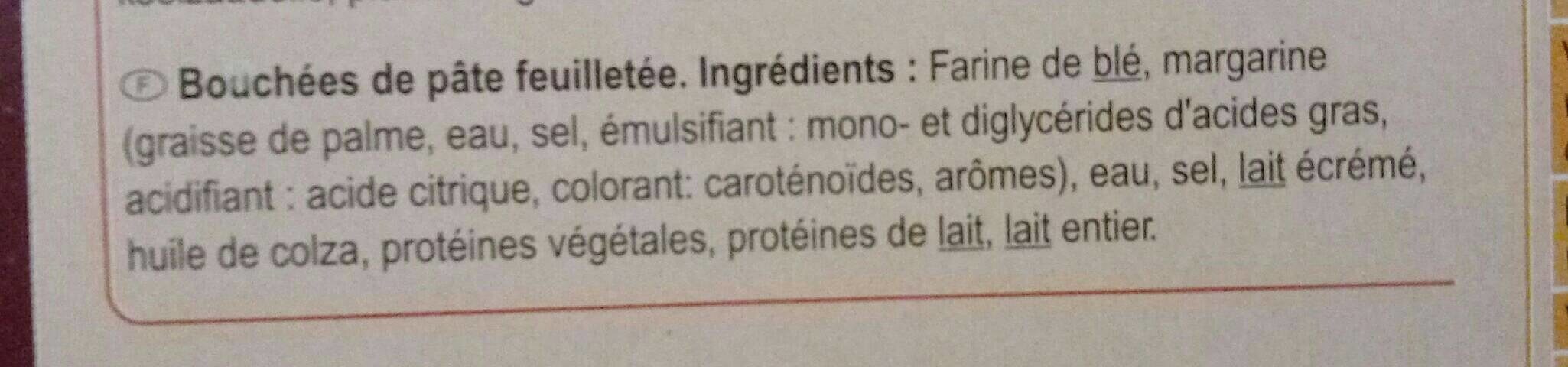 Bouchées rondes - Ingredients