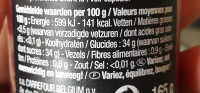 Coulis framboises - Voedingswaarden