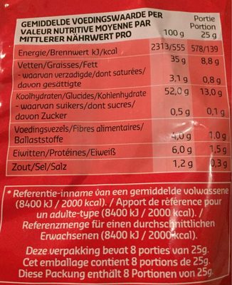 Ribble Chips Naturel - Nutrition facts