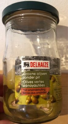 Olives vertes denoyautees farcies aux amandes - Produit