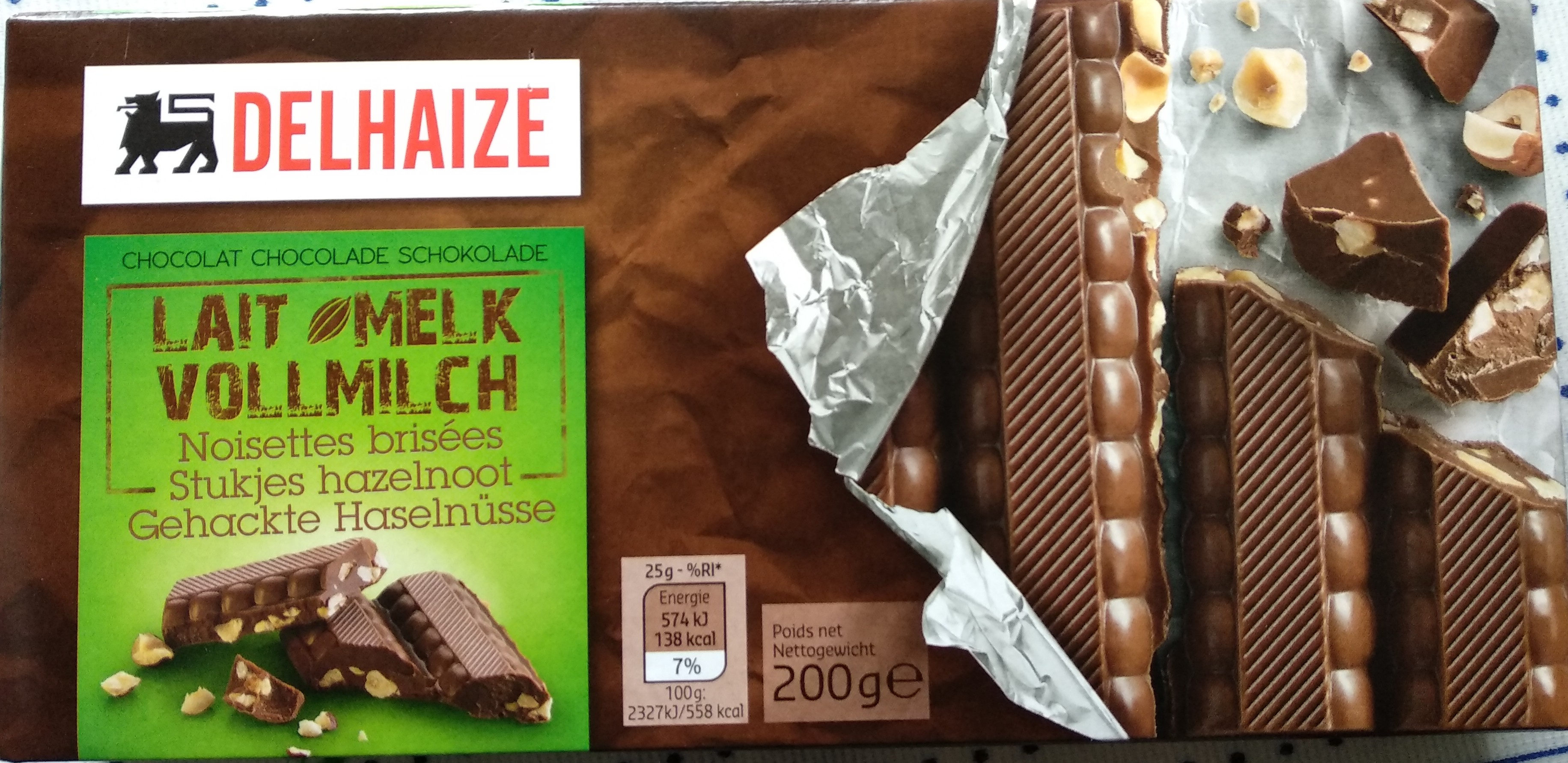 Chocolat au lait noisettes - Product - fr