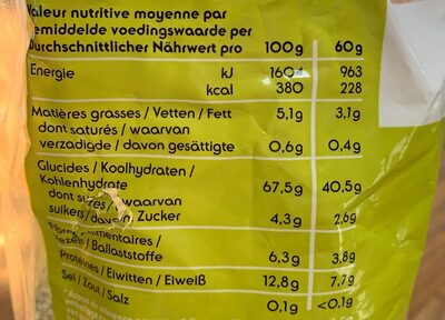 Quinoa Real Bio 500g - Voedingswaarden - fr