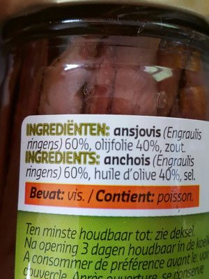 Filets d'anchois  allongés - Ingrediënten - fr