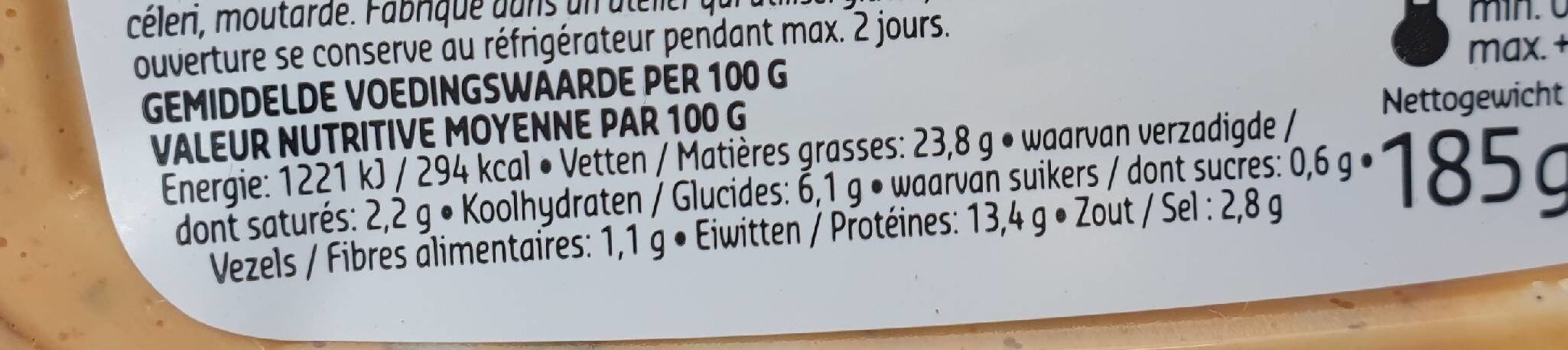 Poulet au lard croustillant - Voedingswaarden - fr