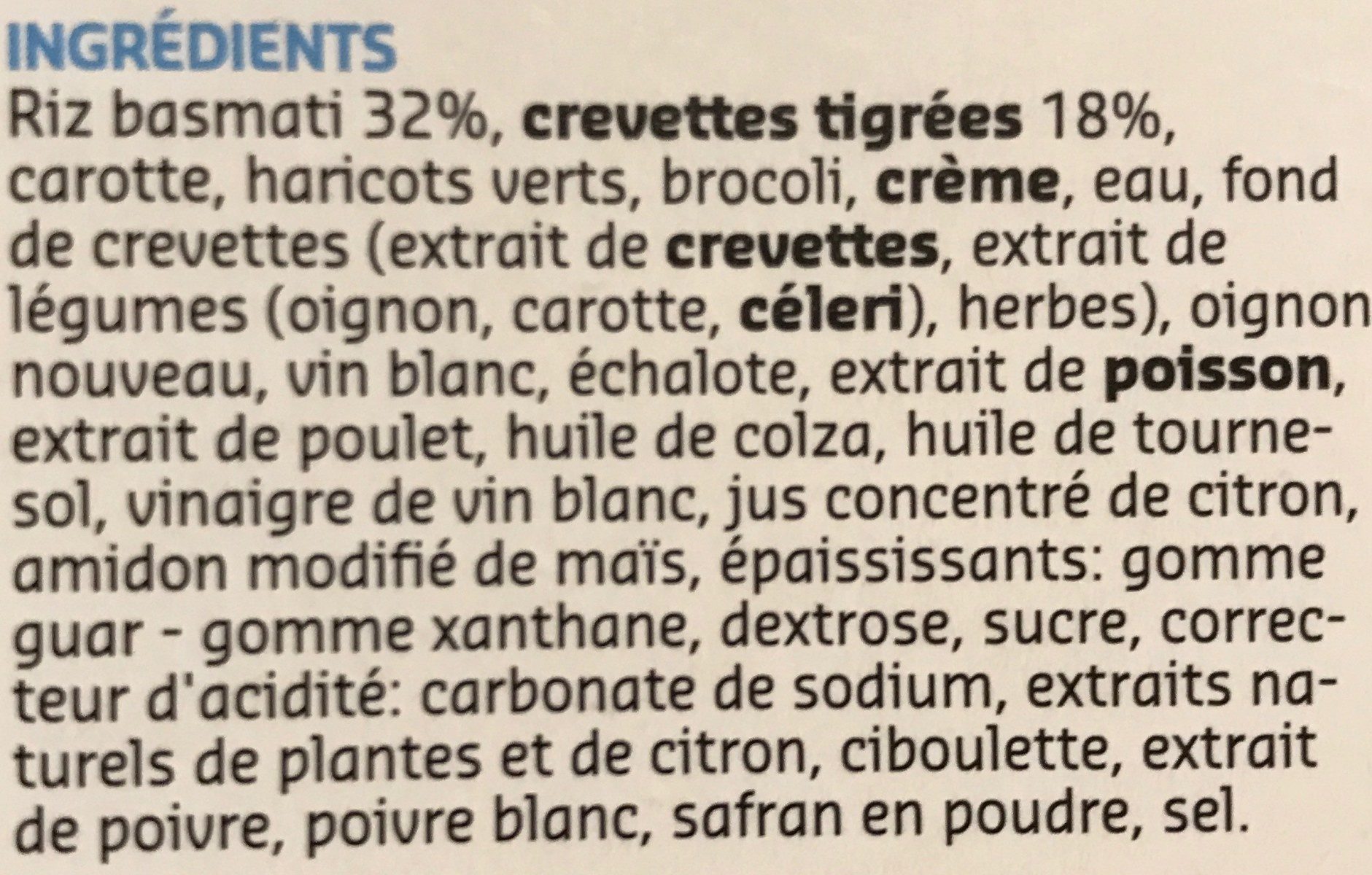Waterzooi aux scampis - Ingrédients
