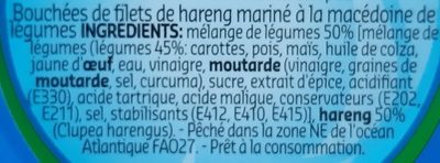 Bouchée de filet de Hareng mariné à la macédoine de légumes - Ingrediënten - fr