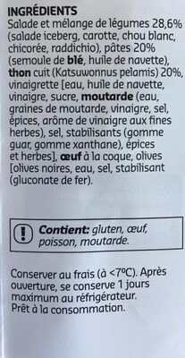 Salade repas au thon - Ingrediënten - fr