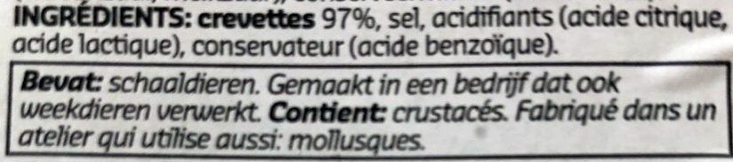 Crevettes grises - Ingrediënten - fr
