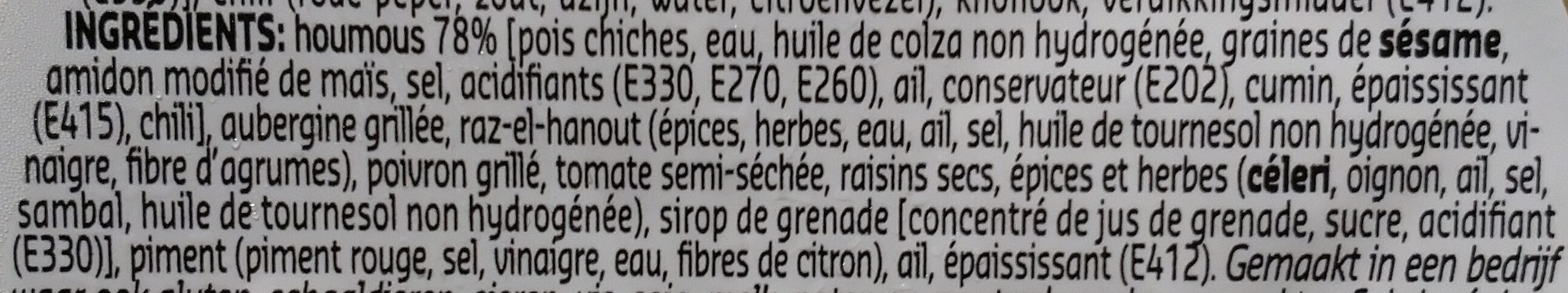 Hummus méditerranéen - Ingredients - fr