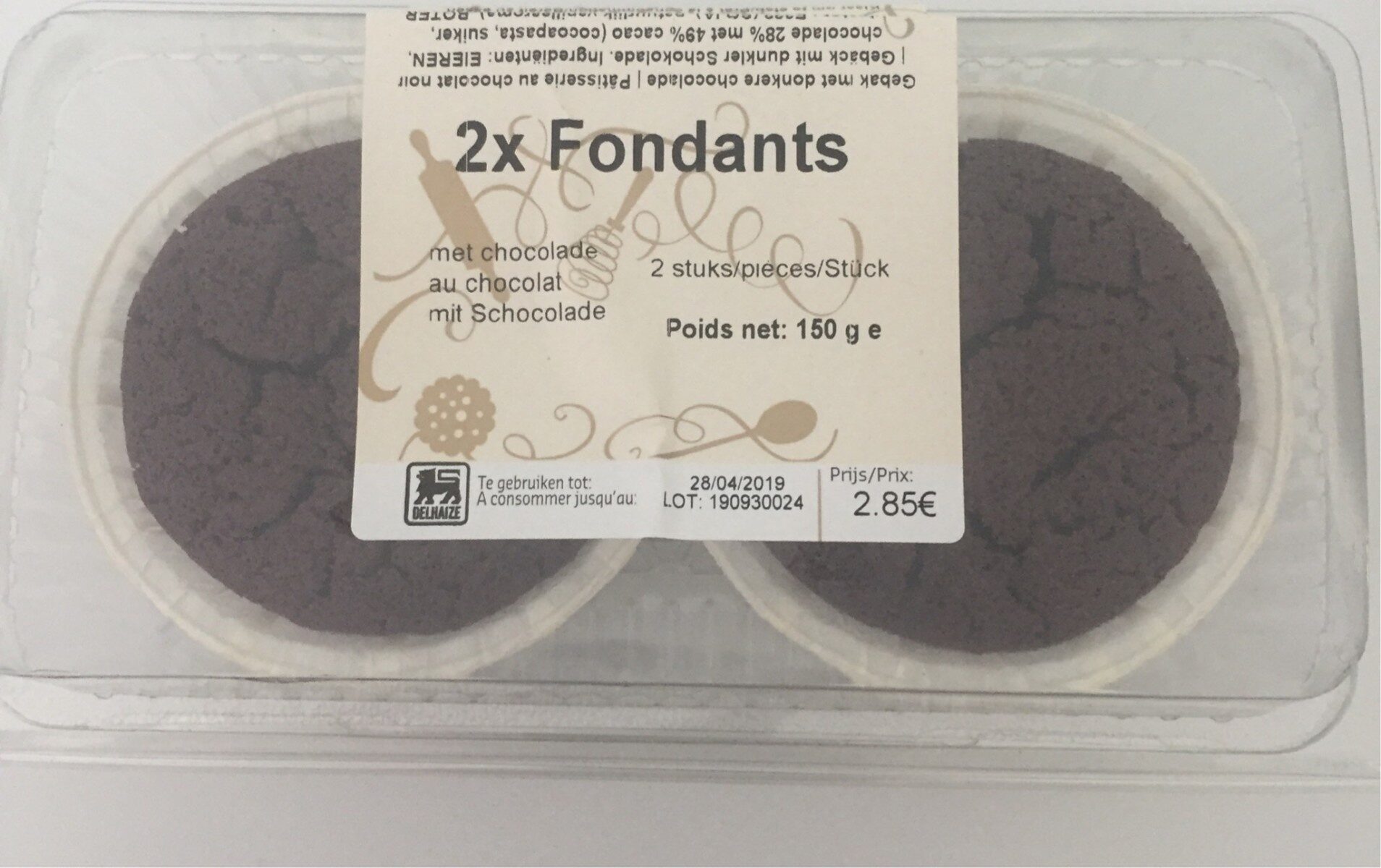 2 fondants au chocolat - Product - fr