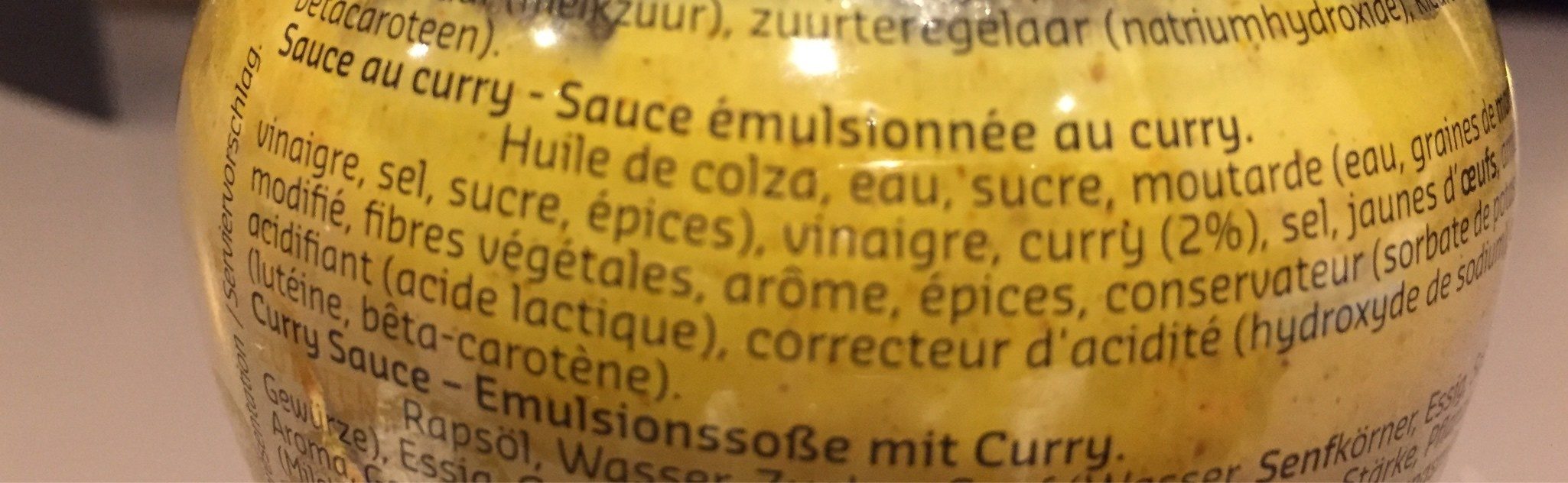 Sauce Curry 300mL - Ingrediënten - fr