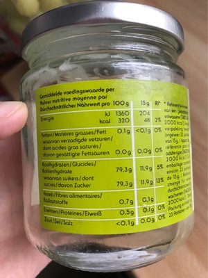 Bio Vaste Honig Miel solide Fester Honig - Tableau nutritionnel