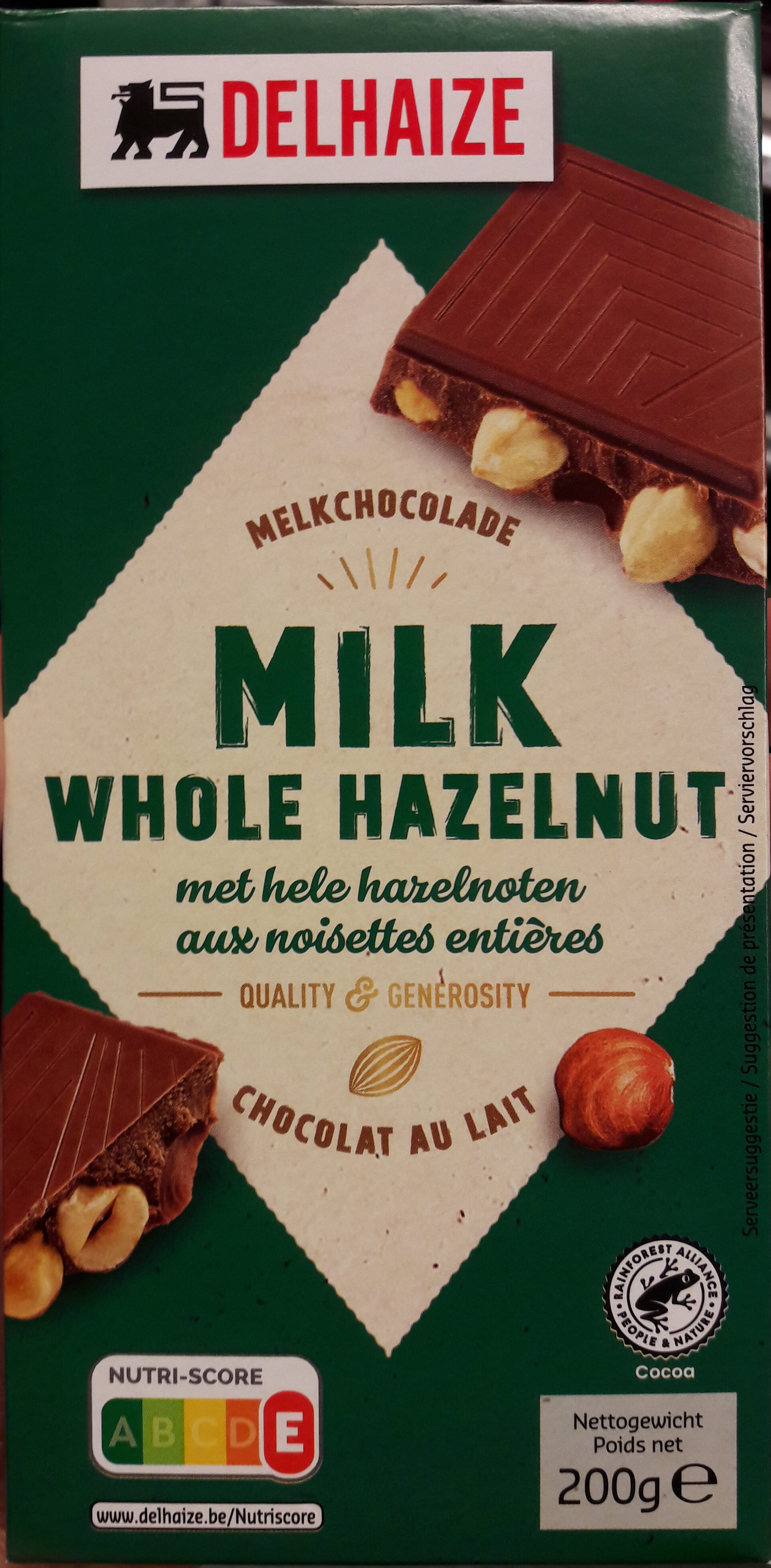 Chocolat au lait aux noisettes entières - Product - fr