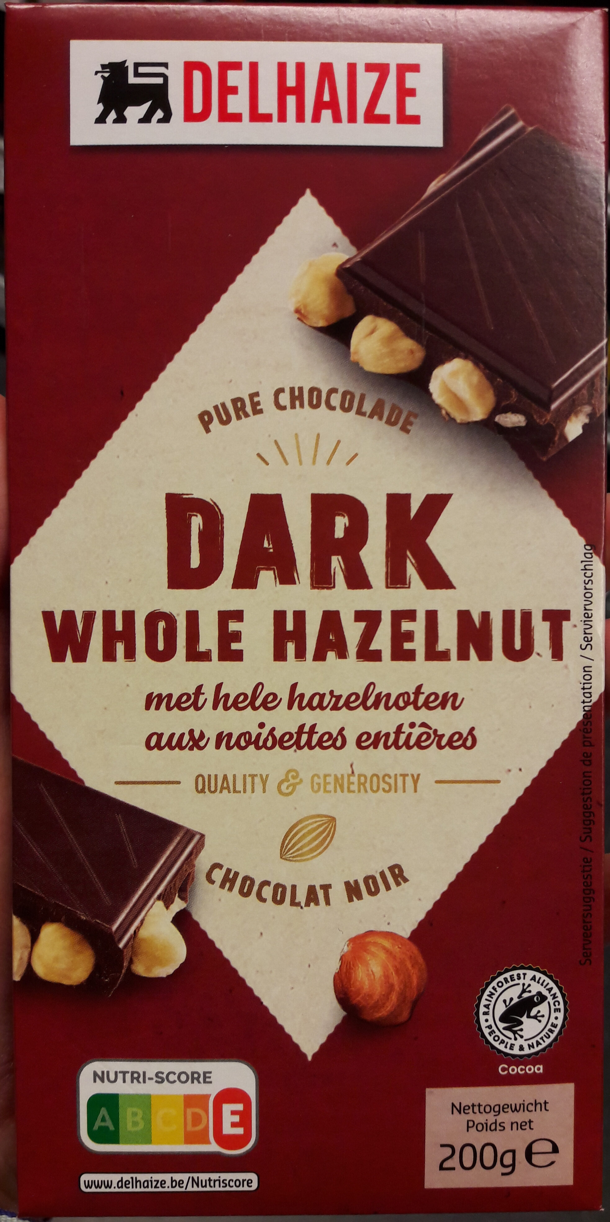 Chocolat noir aux noisettes entières - Product - fr