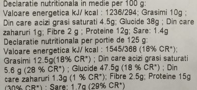 Cappelletti jambon cru - Tableau nutritionnel - ro