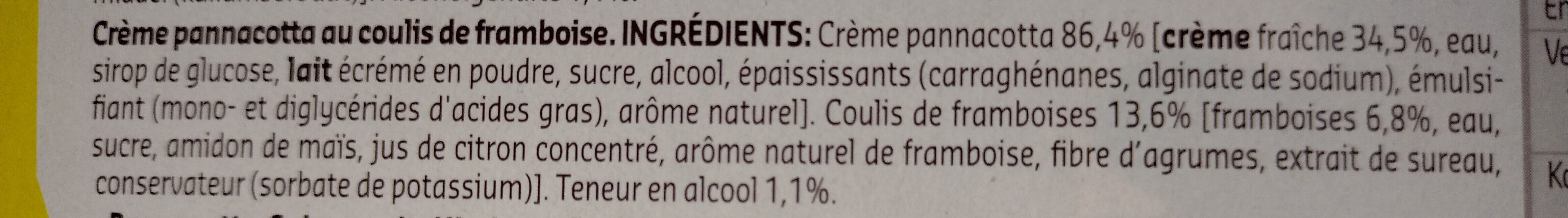 Panna cotta - Ingrediënten - fr