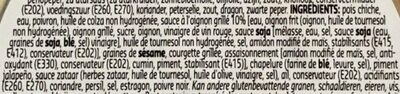 Houmous Oignon Grillé - Ingrédients