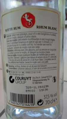 Rum - Tableau nutritionnel