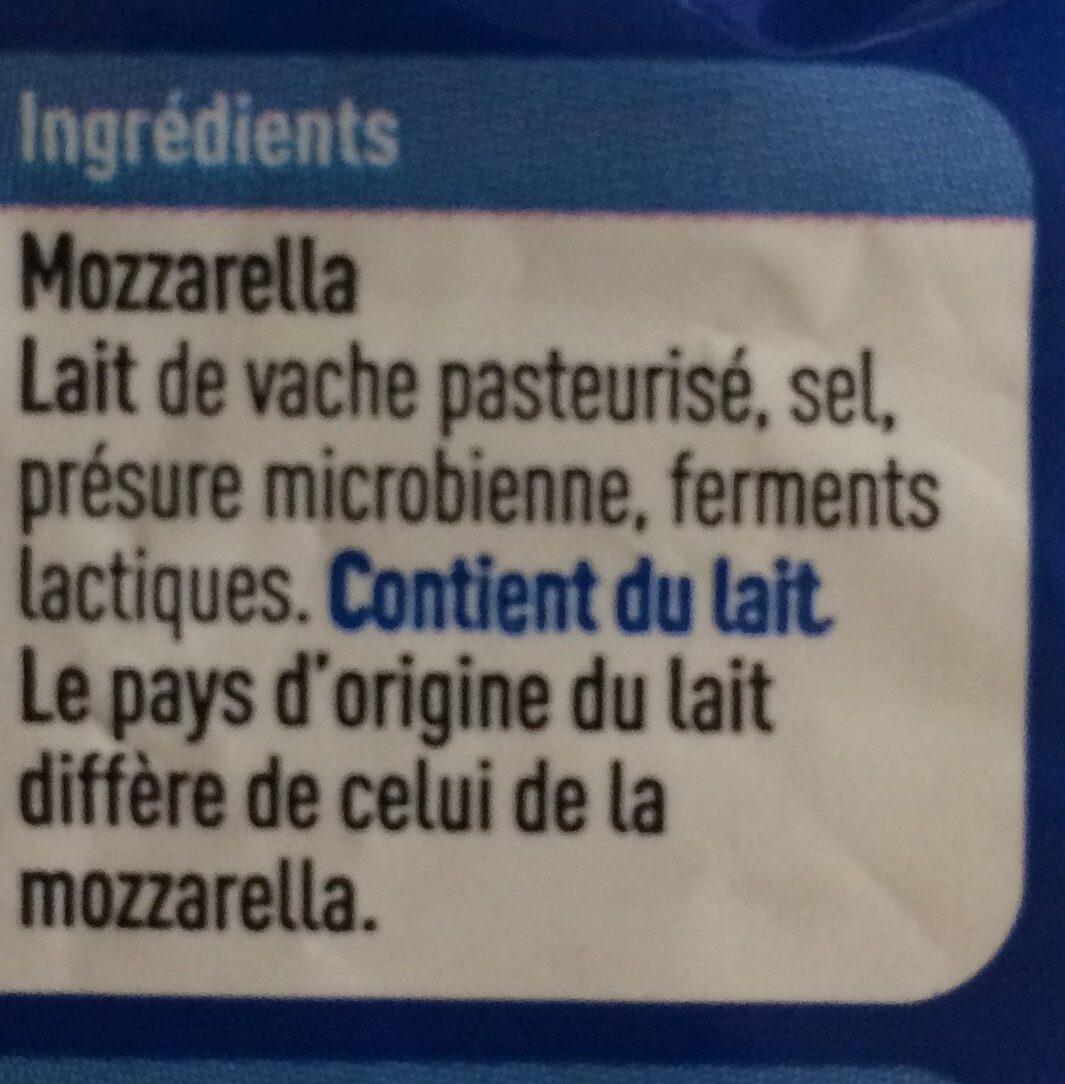 Mozzarella - Ingrediënten - fr
