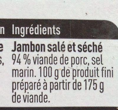 Jambon de campagne belge - Ingrediënten - fr