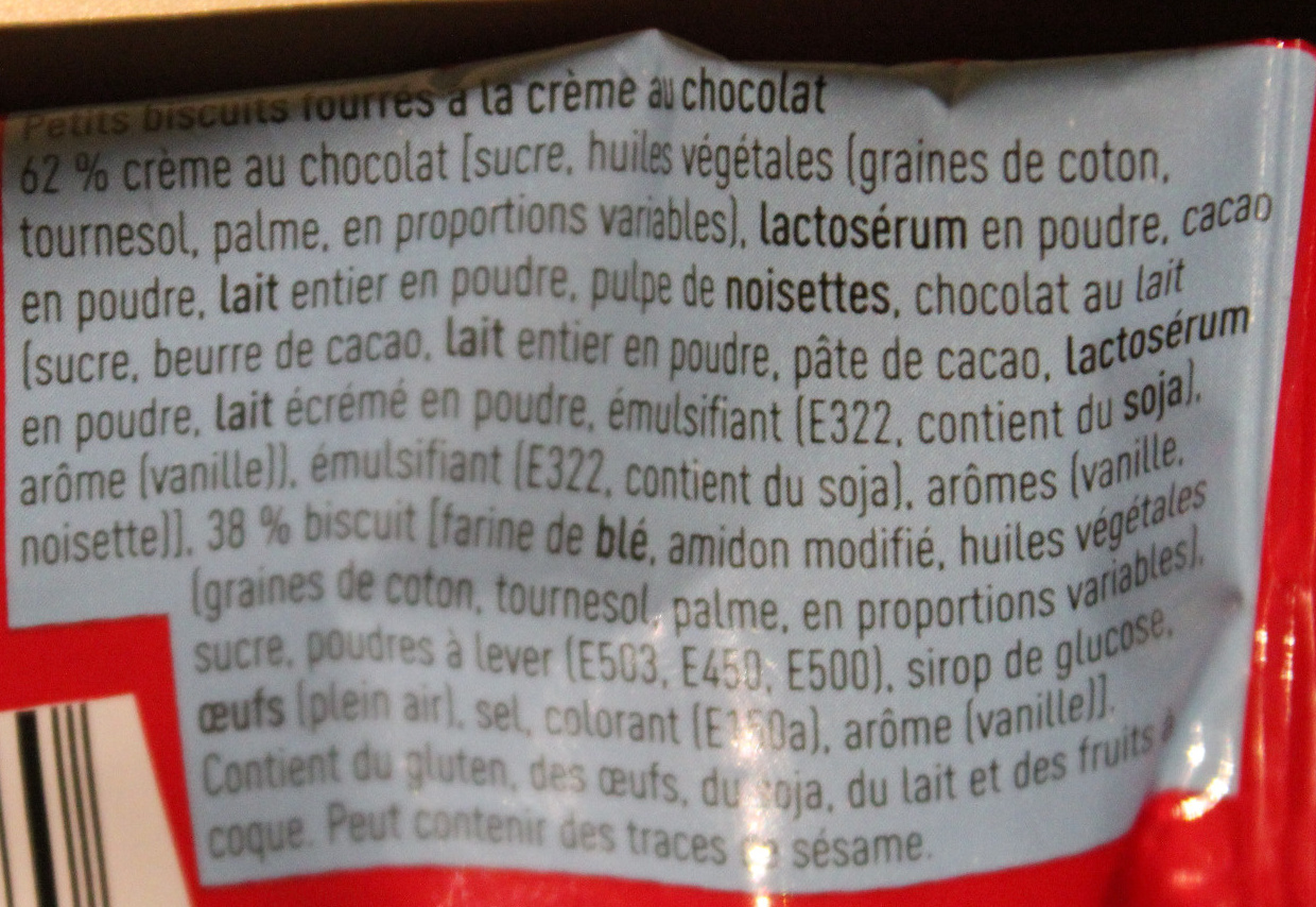 Chococrocs - Ingrediënten - fr