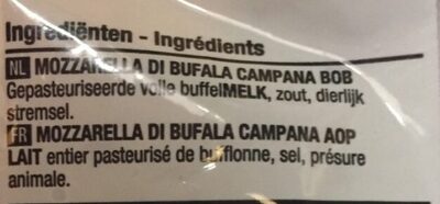 Mozzarela di bufala campana PDO - Ingrediënten - fr